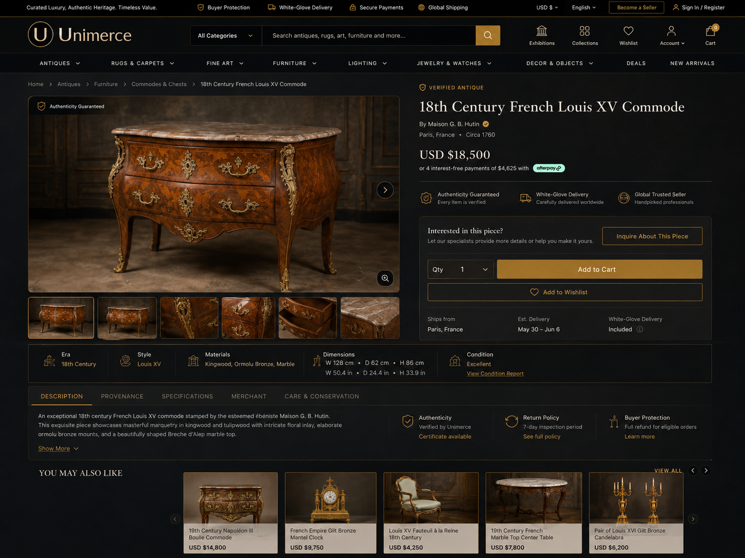 Italian Marble Console